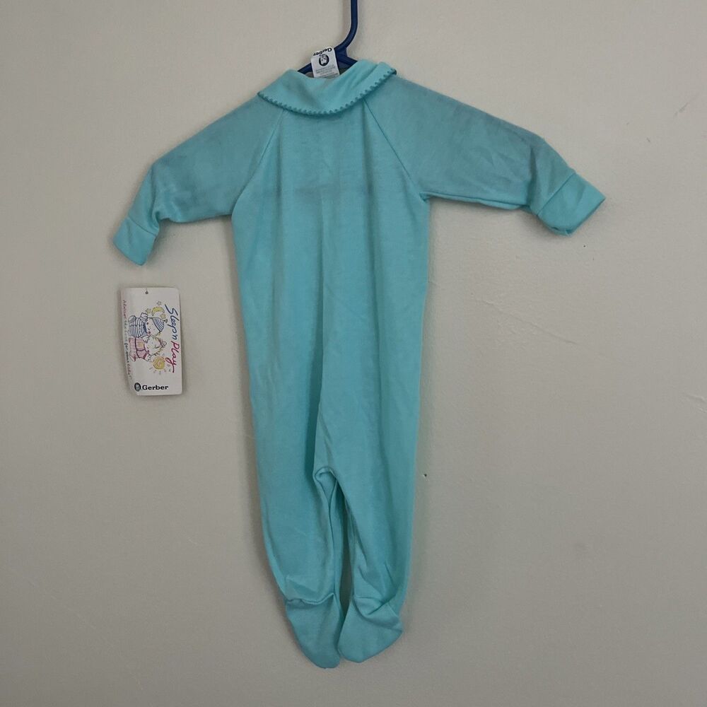 GERBER Vintage NWT Sleep N Play Flame Resistant Embroidered Clown Bodysuit- Lrg - Picture 9 of 9